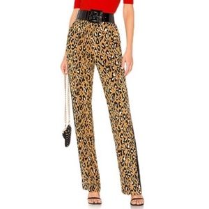 Diane Von Furstenberg Leopard Print Trousers Size 6